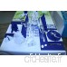 25m Sizoweb ® Original ruban de table Chemins de table décoration de table Soie fibre 30cm / 300mm - bleu  Polyester - B005XG5RPO